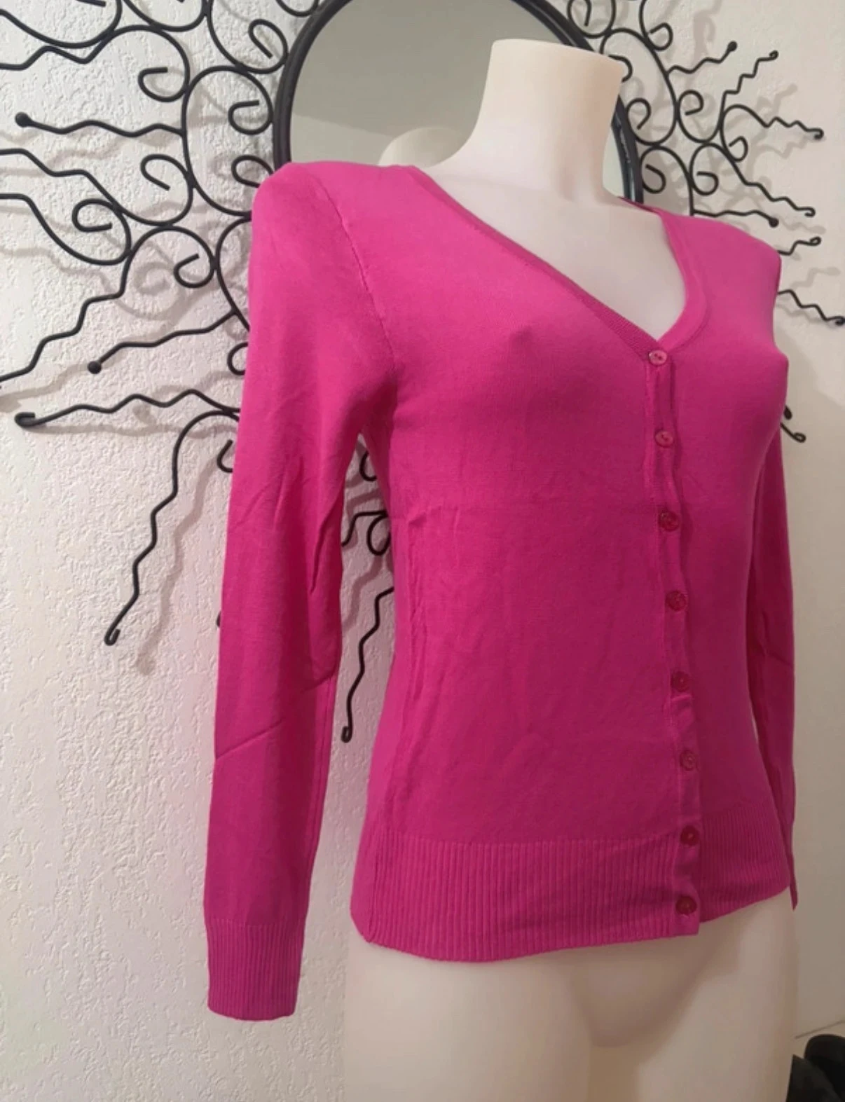 Chaleco Fucsia Ajustado de Malla Fina - M&C - Talla Única (S/M) – photo 4
